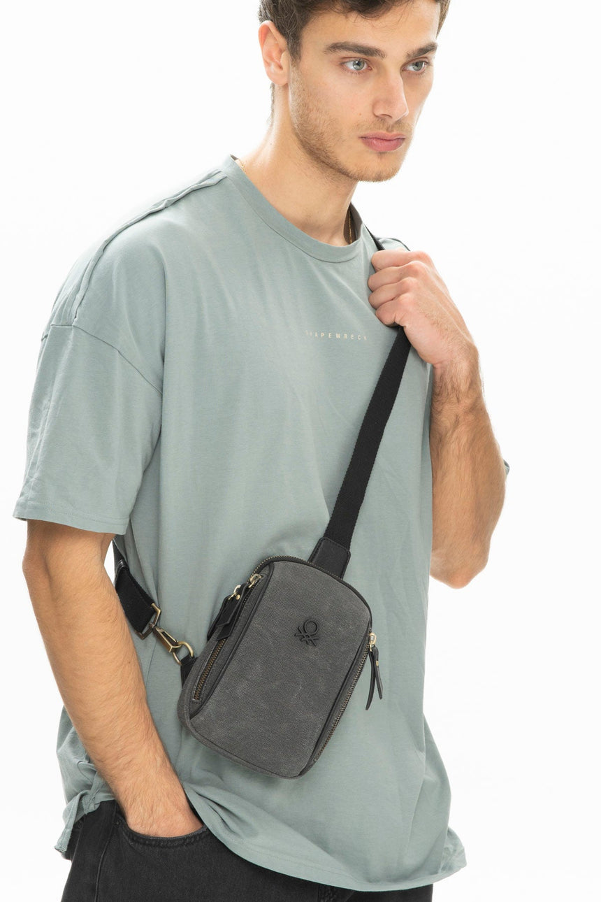 Benetton Çapraz Askılı Çanta Siyah