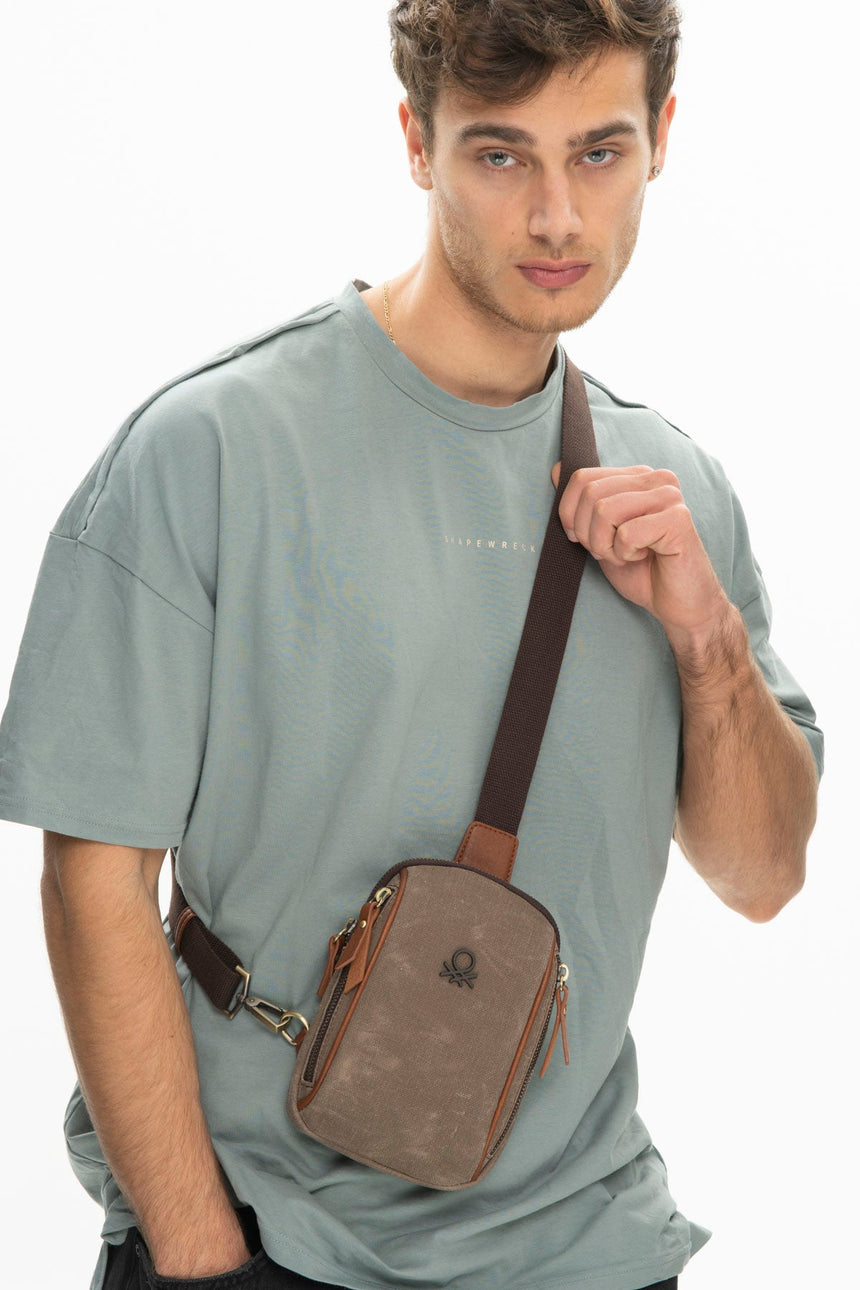 Benetton Çapraz Askılı Çanta Kahve