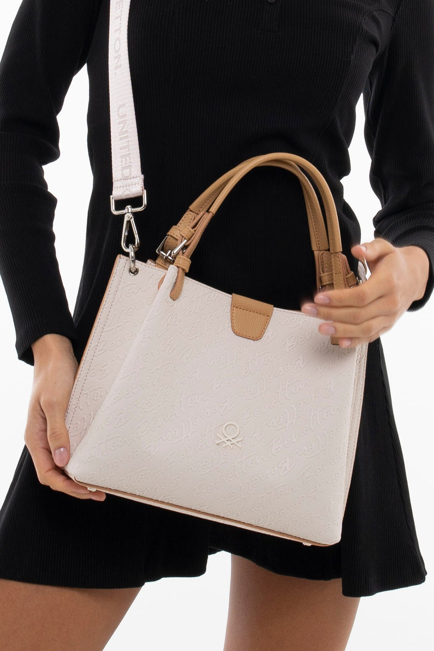 Benetton Mıknatıslı Omuz Çantası Bej - Açık Camel