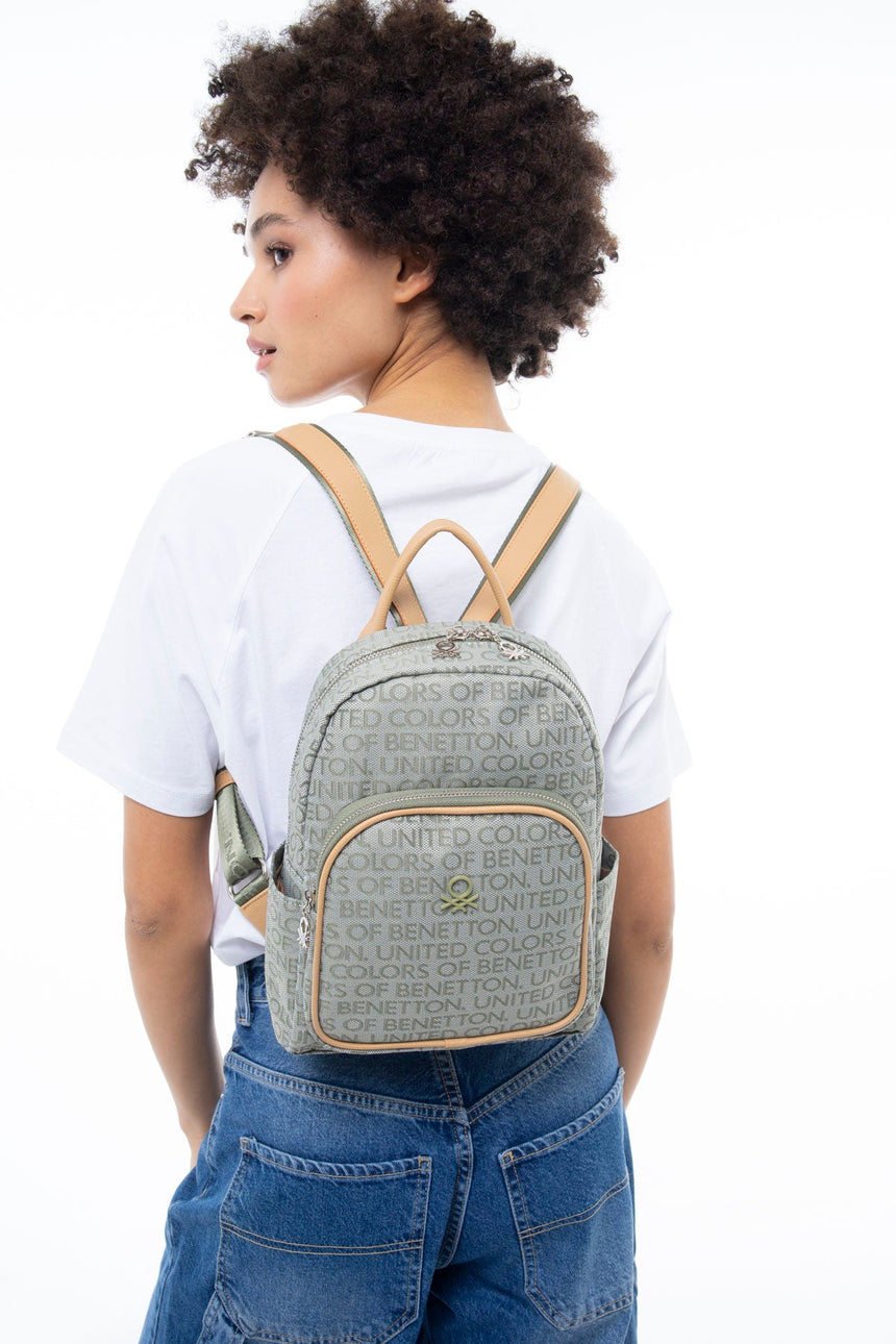 Benetton Kadın Omuz Çantası Yeşil - Açık Camel