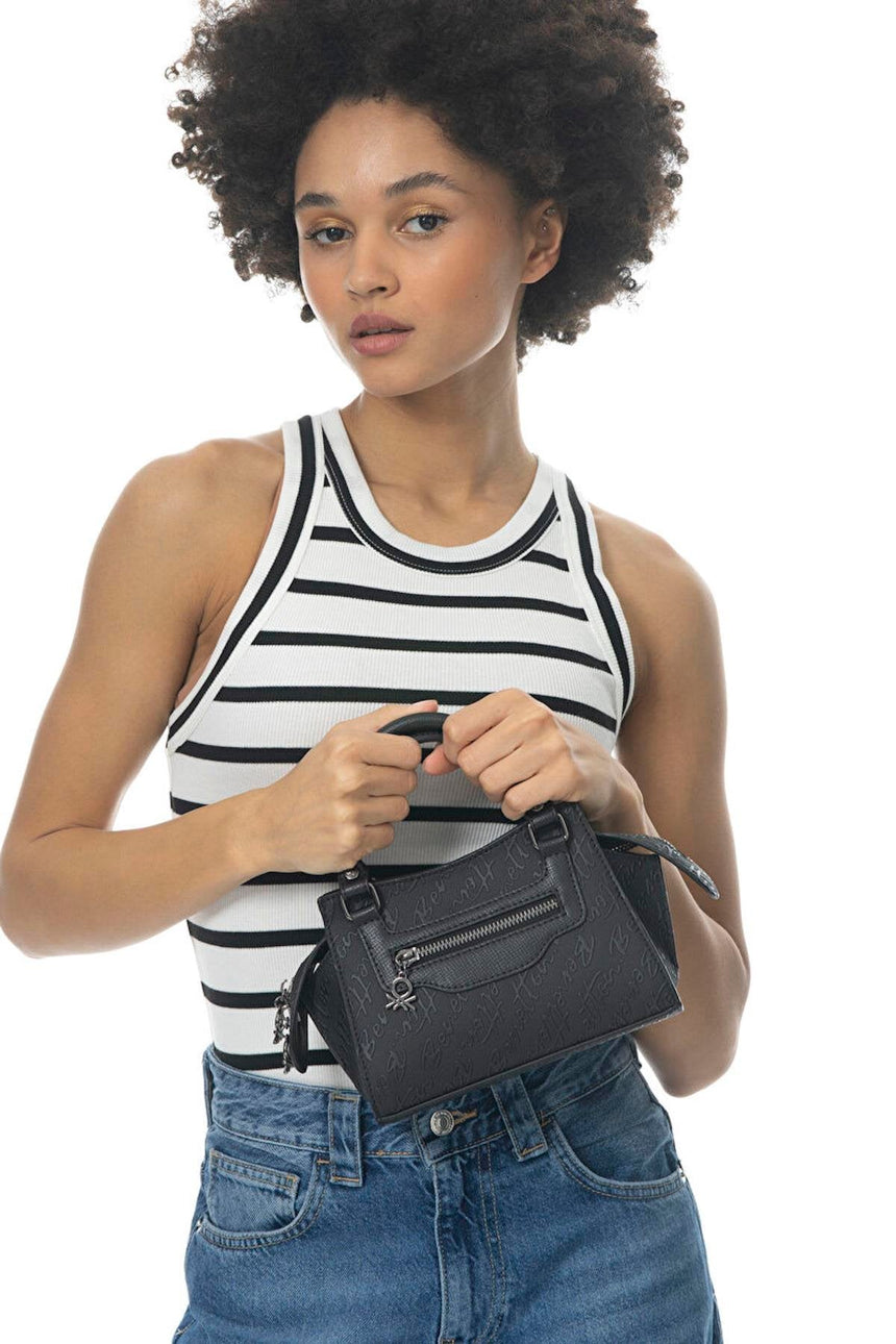 Benetton Mini Çapraz Askılı Çanta Siyah