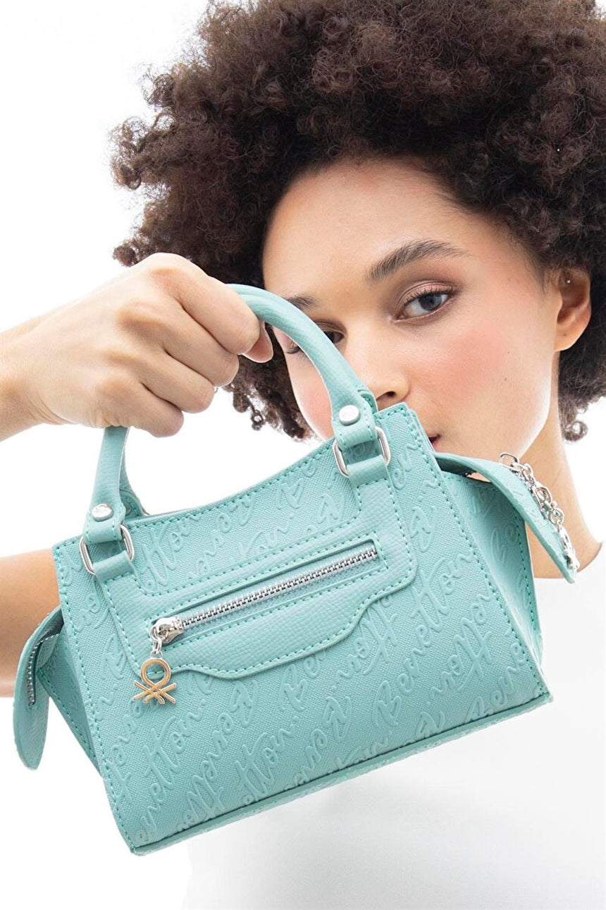 Benetton Mini Çapraz Askılı Çanta Su Yeşili