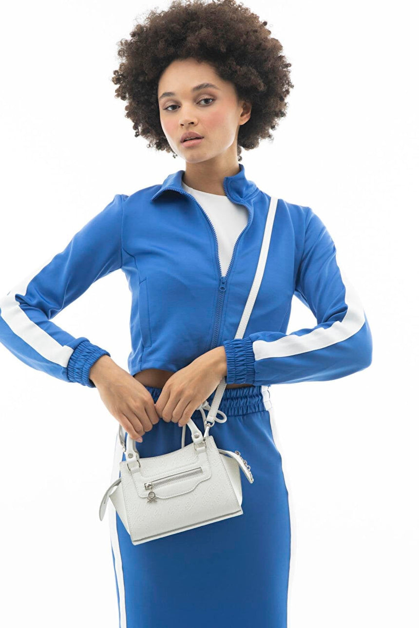 Benetton Mini Çapraz Askılı Çanta Beyaz