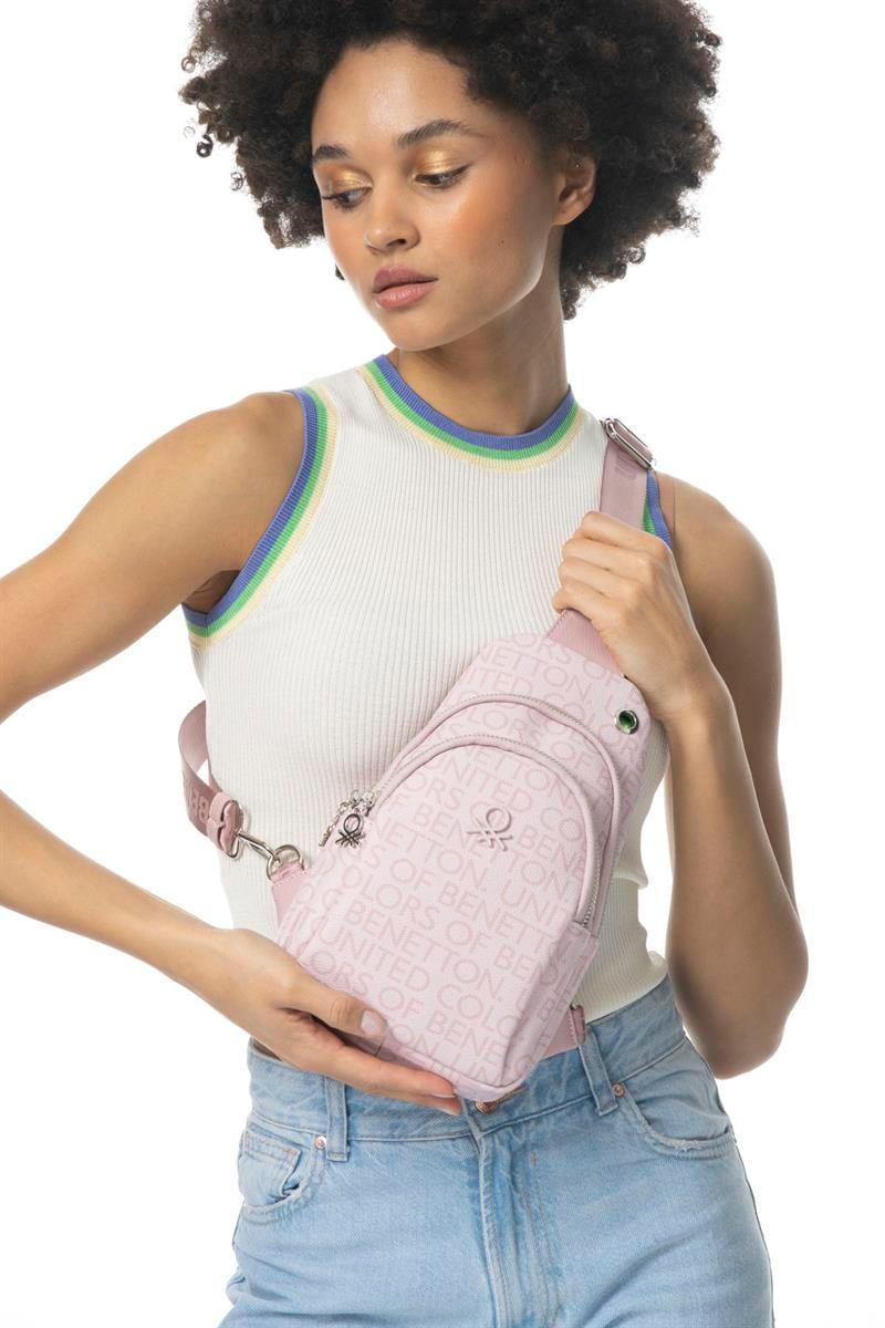 Benetton İki Bölmeli Bel Çantası Pembe