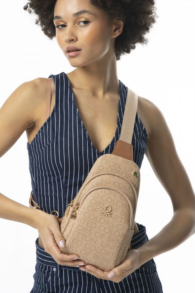 Benetton İki Bölmeli Bel Çantası Açık Camel - Camel