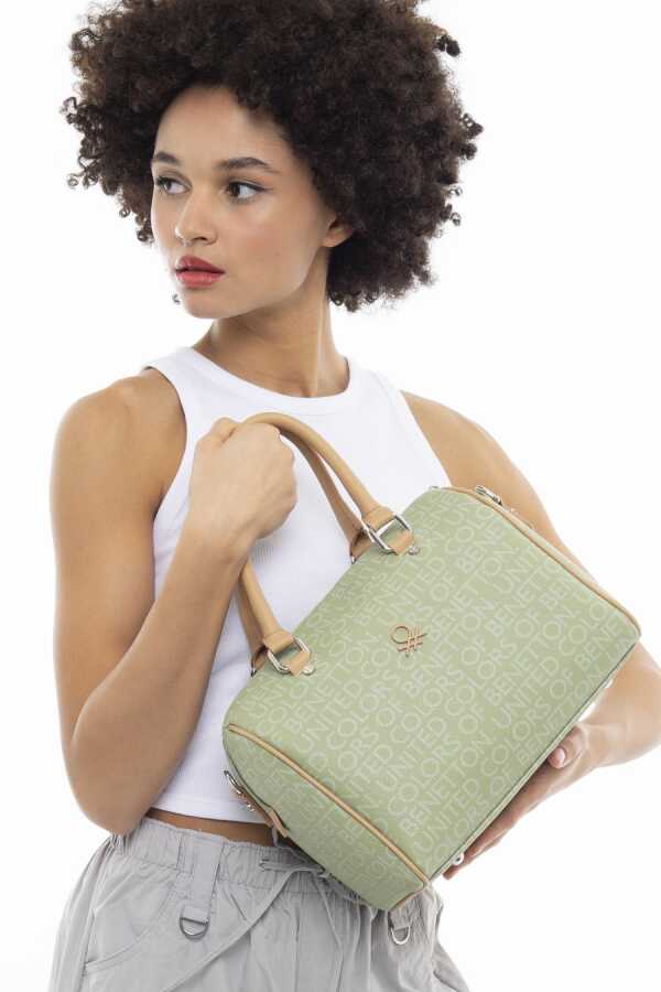 Benetton Speedy El Çantası Yeşil - Açık Camel