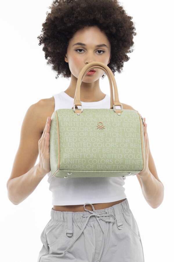 Benetton Speedy El Çantası Yeşil - Açık Camel