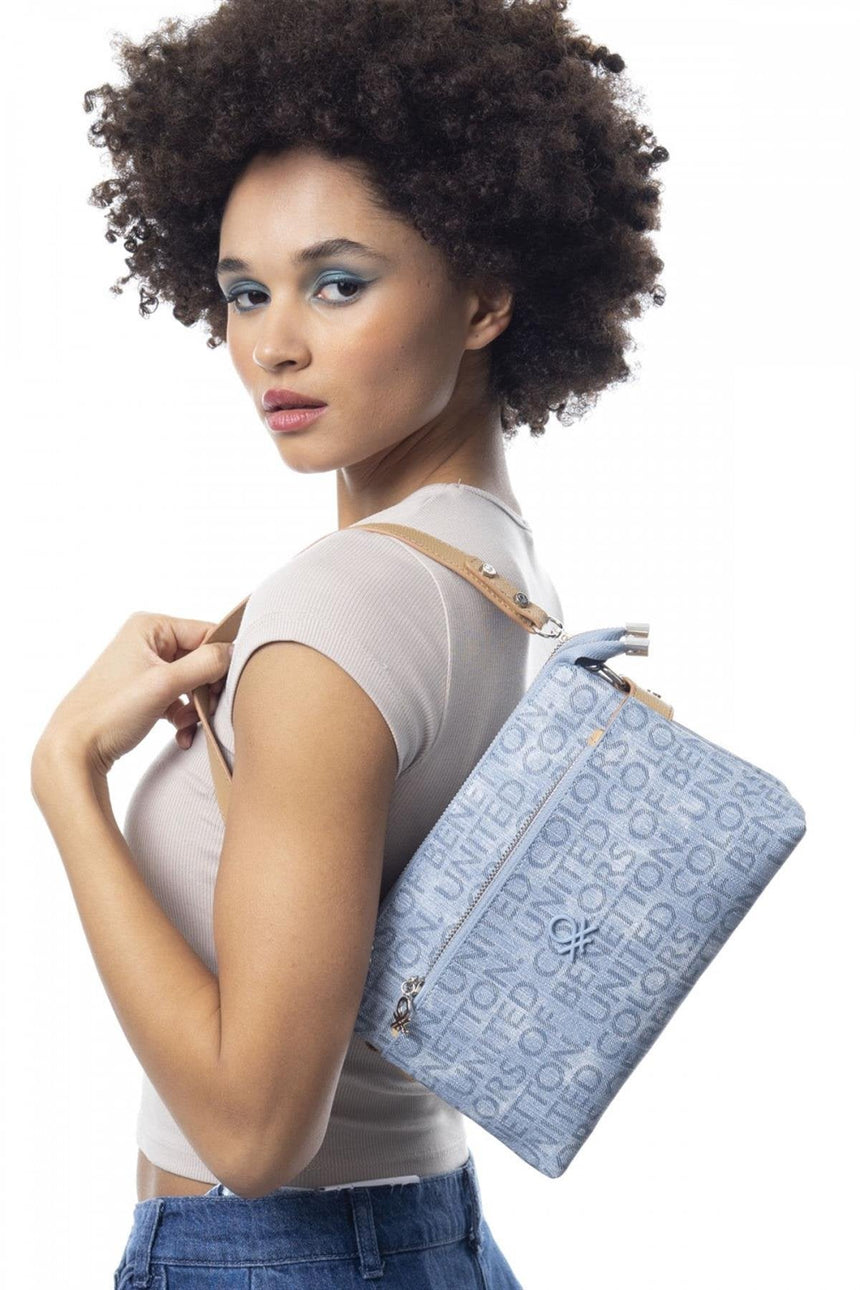 Benetton Kadın Omuz Çantası Kot - Mavi - Açık Camel