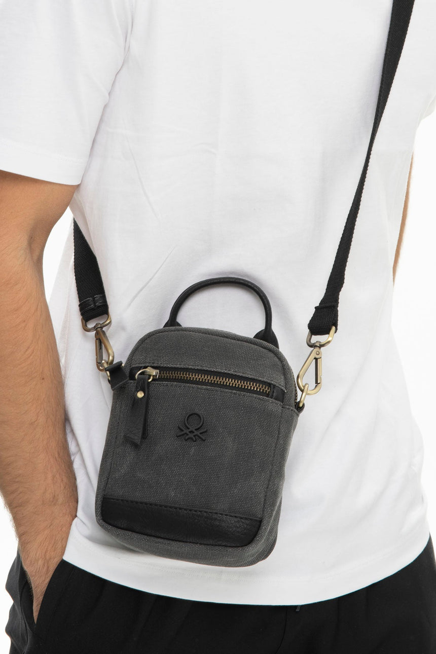 Benetton Çapraz Askılı Çanta Siyah