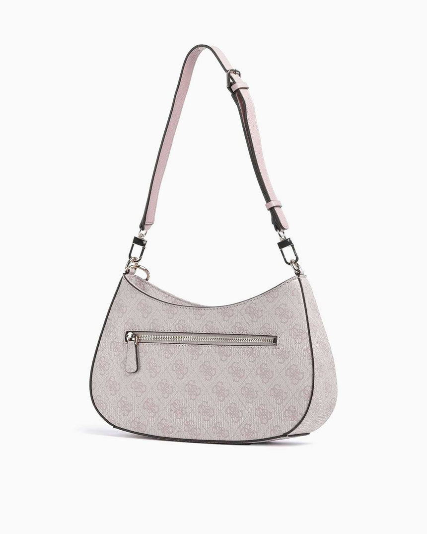 Guess Noelle Top Zip Shoulder Bag Kadın Omuz Çantası Orchid Logo