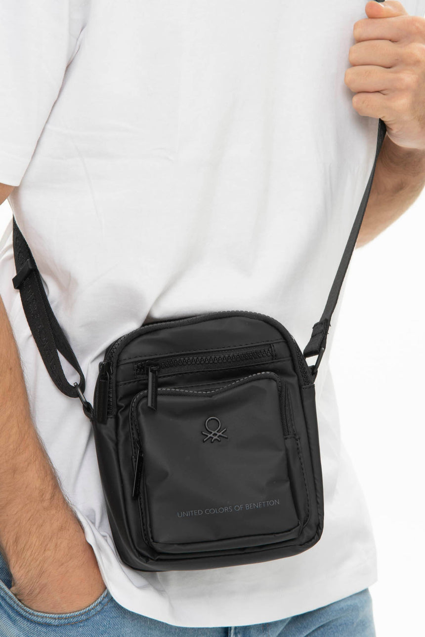 Benetton Çapraz Askılı Çanta Siyah