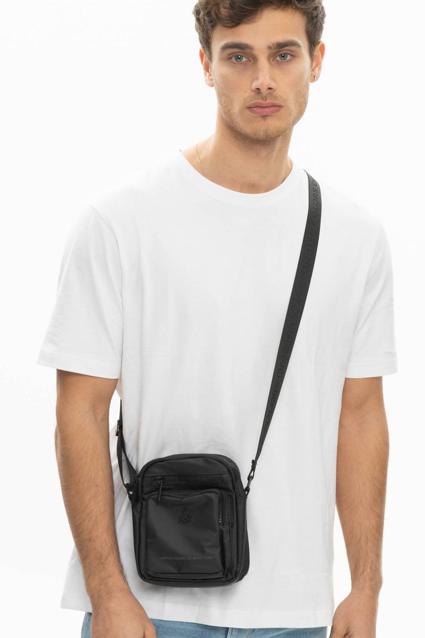 Benetton Çapraz Askılı Çanta Siyah