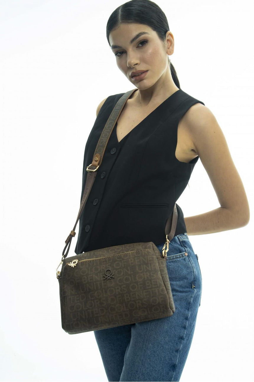 Benetton Çapraz Askılı Çanta Kahve