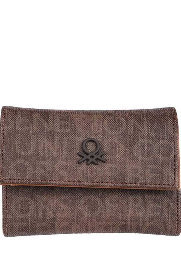 Benetton Monogram Detaylı Cüzdan Kahve