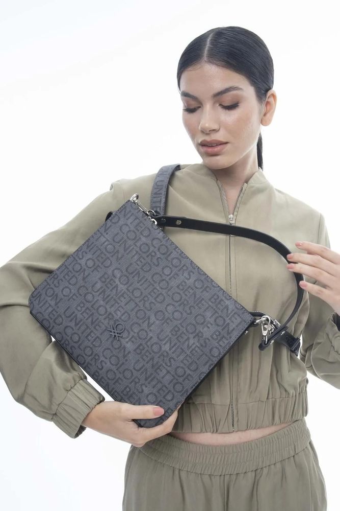 Benetton Omuz Çantası Gri