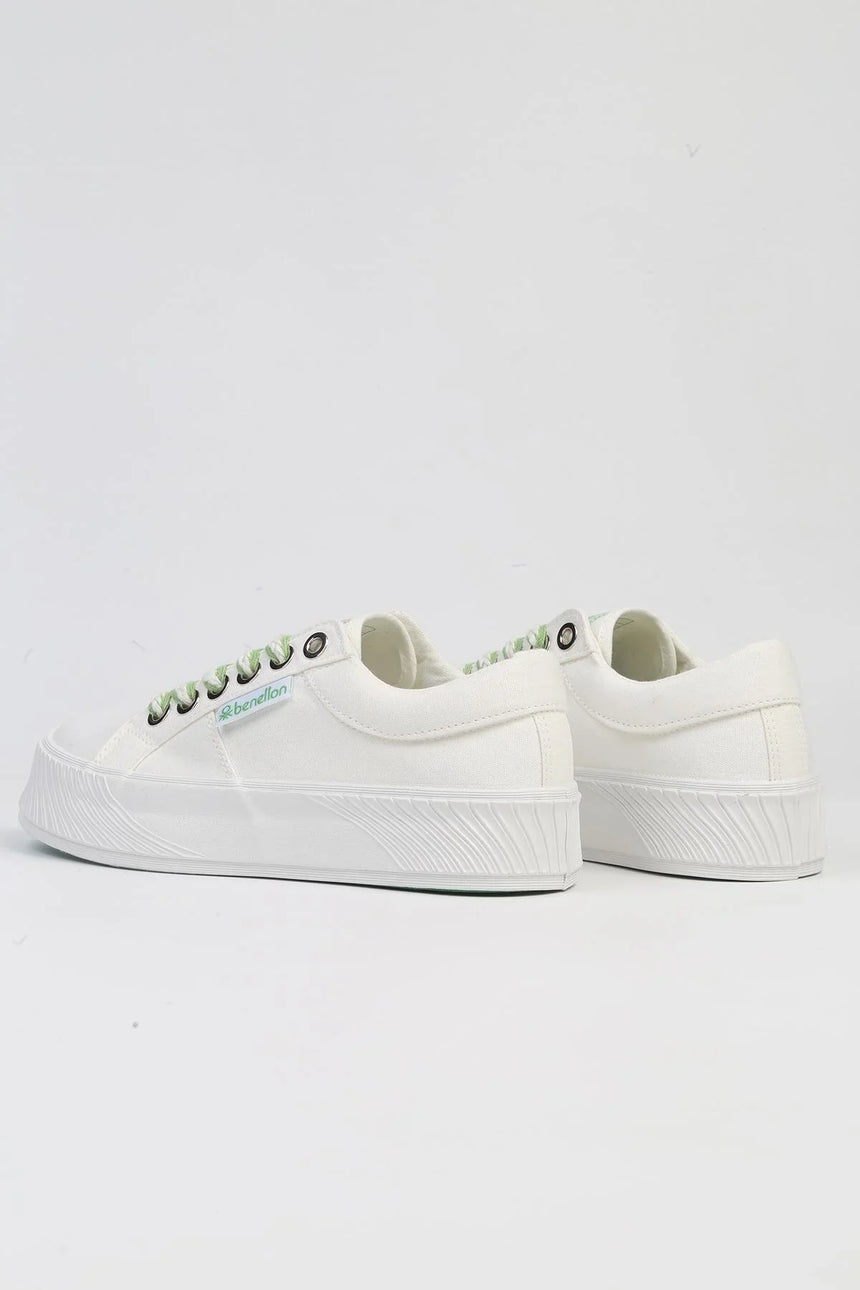 Benetton Bağcıklı Sneakers Beyaz