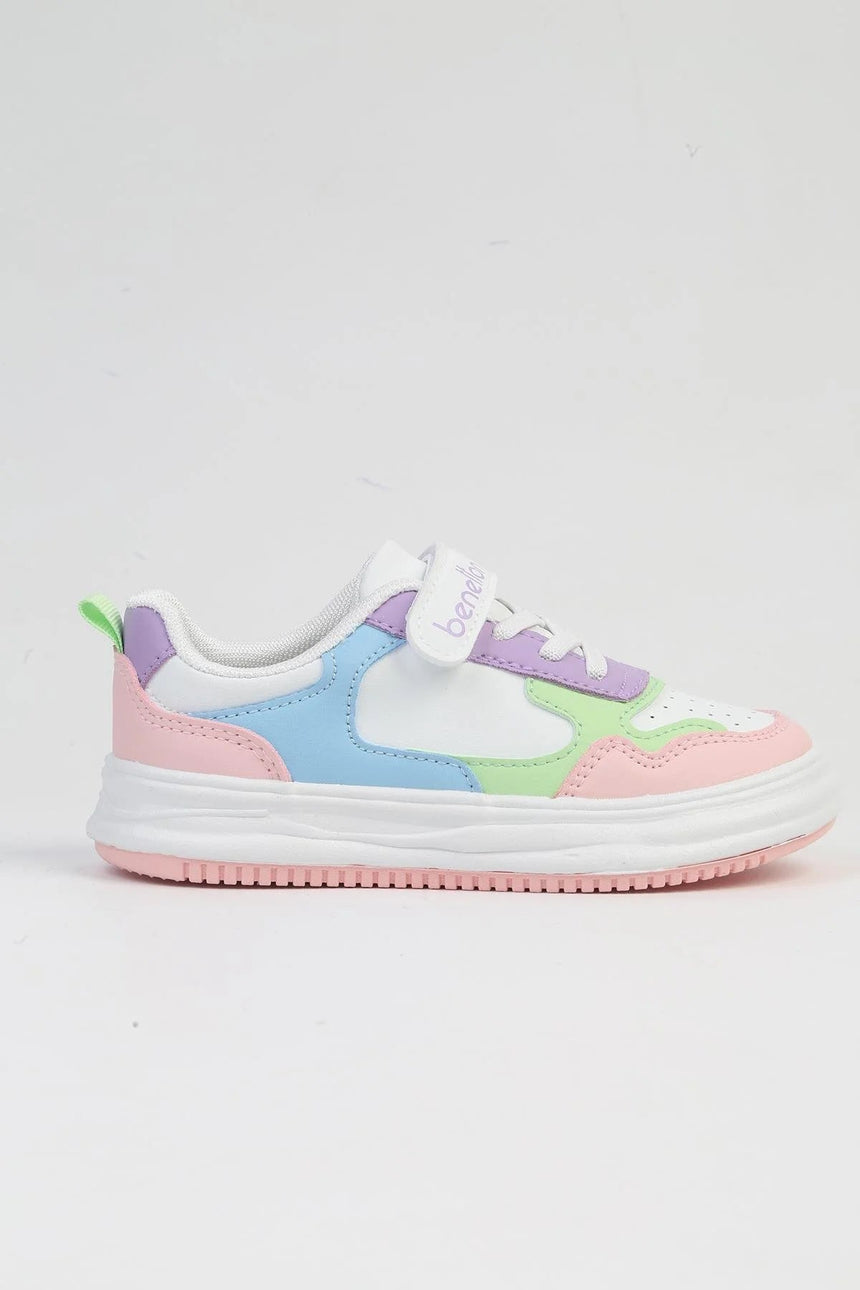 Benetton Çocuk Sneakers Beyaz - Pudra