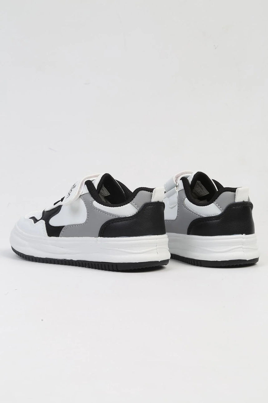 Benetton Desenli Çocuk Sneakers Beyaz - Siyah