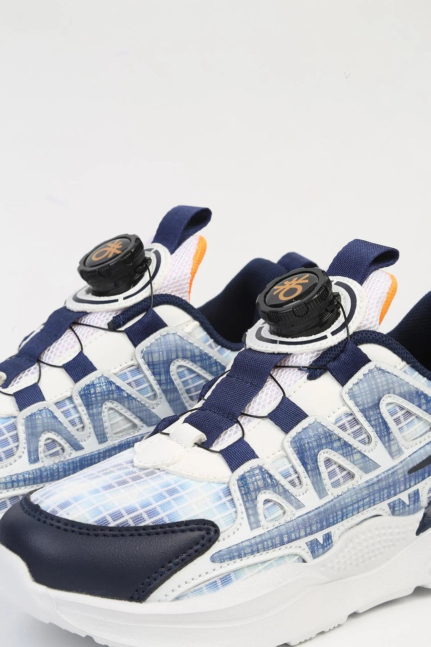 Benetton Kapama Detaylı Çocuk Sneakers Lacivert