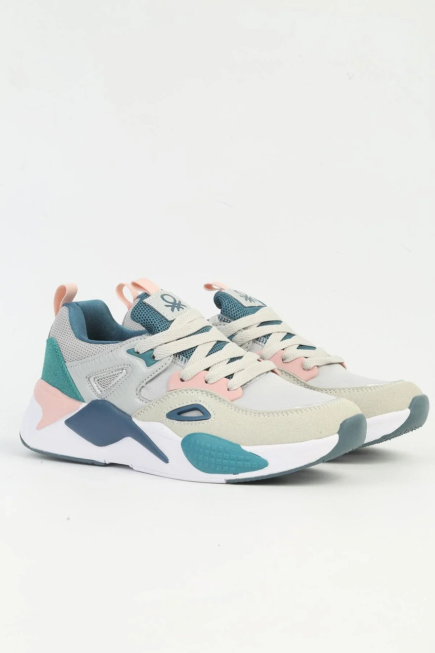 Benetton Logolu Sneaker Gri