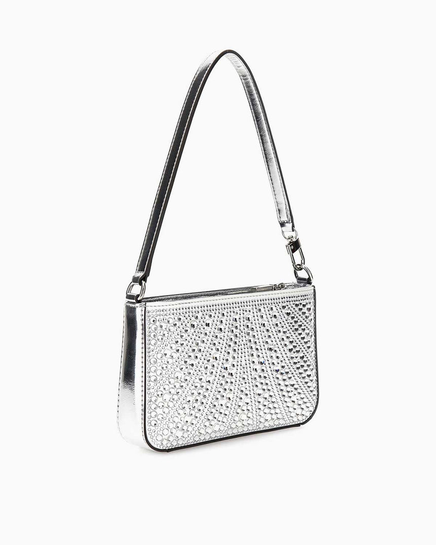 Guess Beauvoir Taşlı Omuz Çantası Silver
