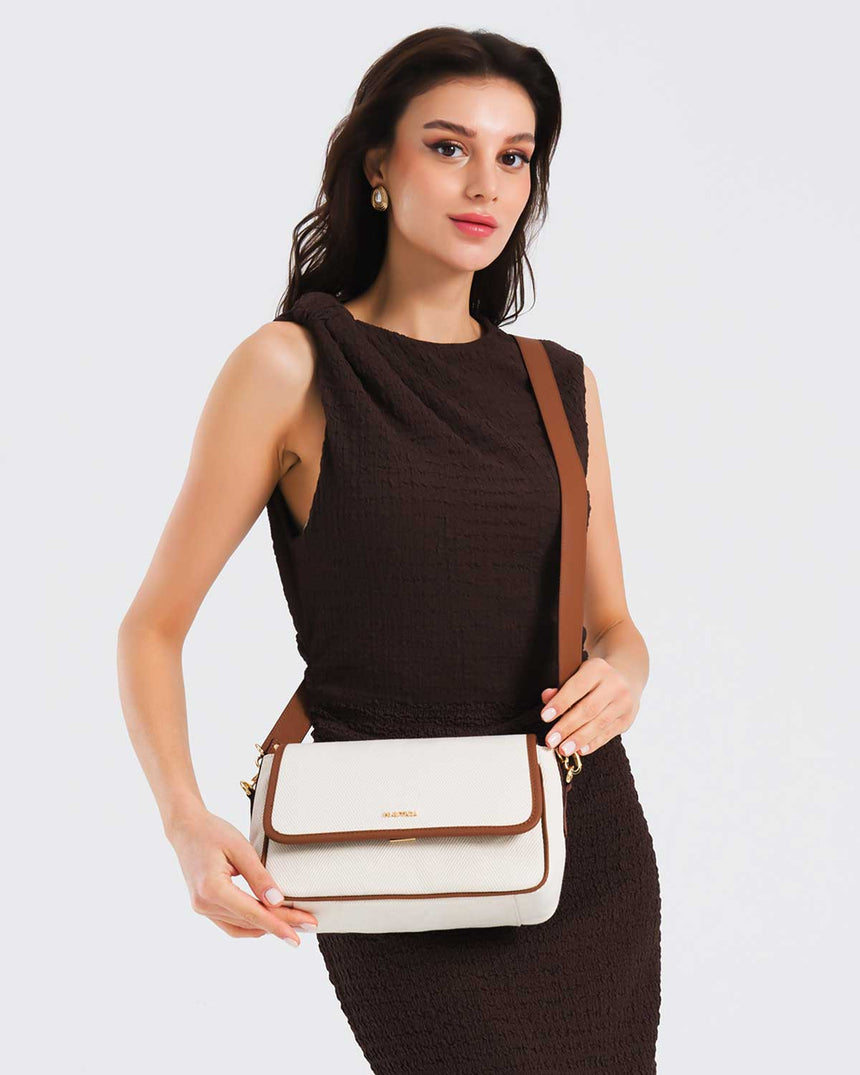 Nautica Omuz Çantası Bej - Taba