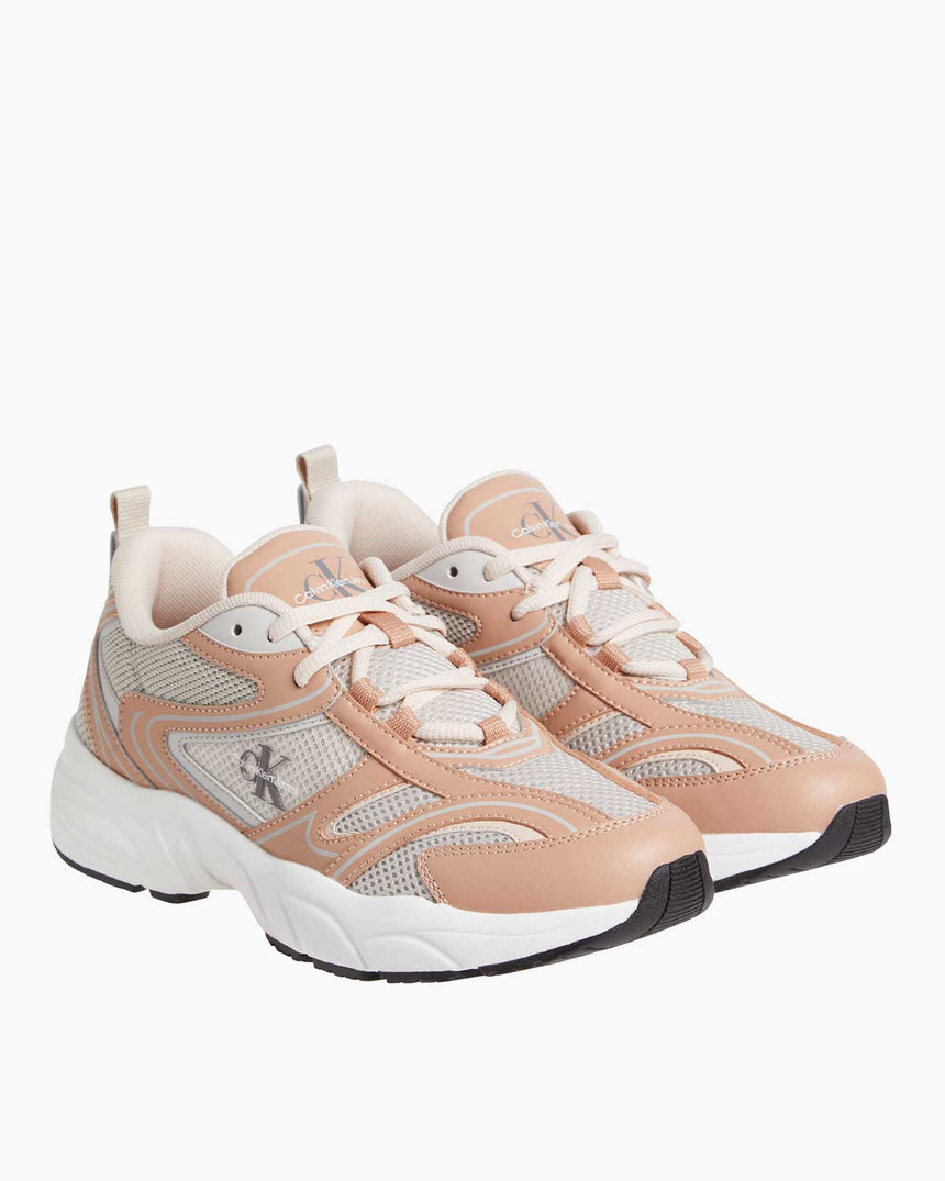 Calvin Klein Jeans Retro Tennis Logolu Sneaker Eggshell/Tuscany