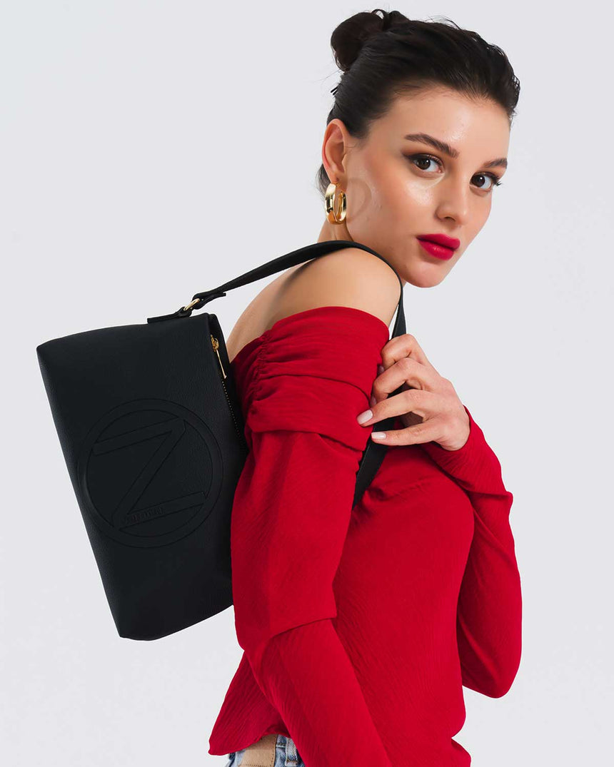 Nautica Logo Detaylı Omuz Çantası Siyah