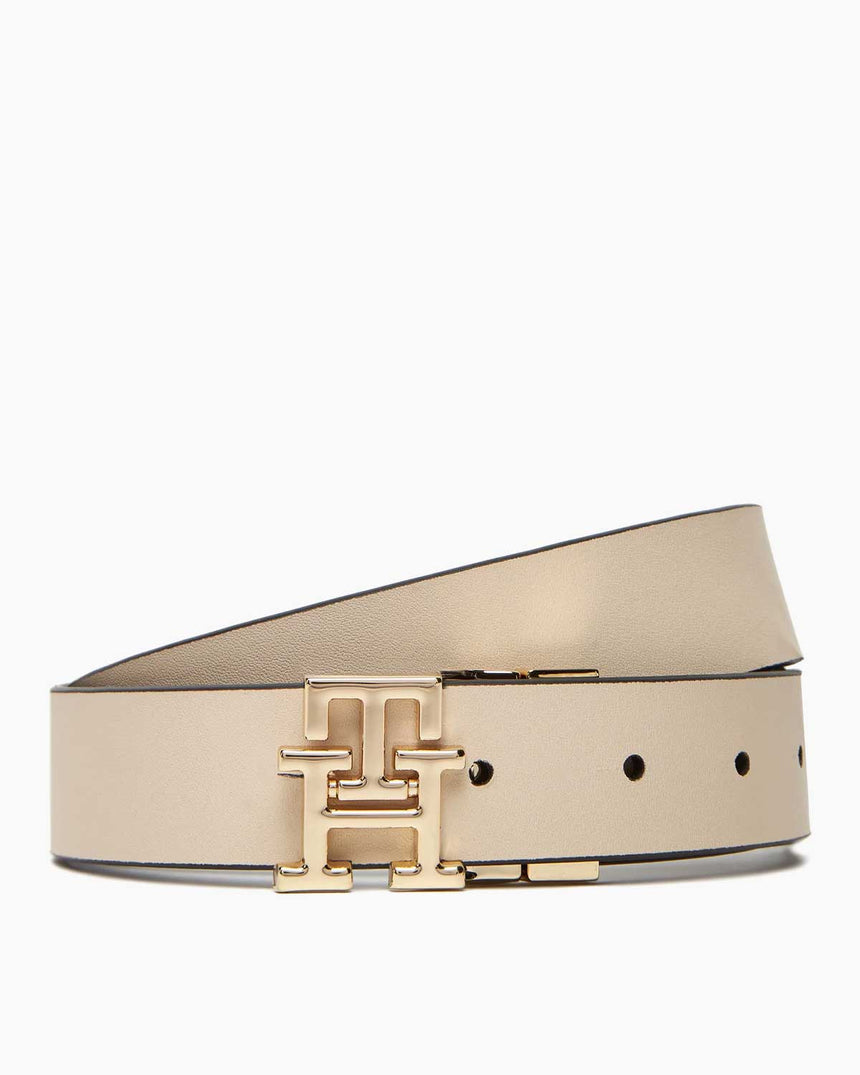 Tommy Hilfiger Moder Ayarlanabilir Ters Çevrilebilir 30mm Kadın Kemer Black/Classic Beige