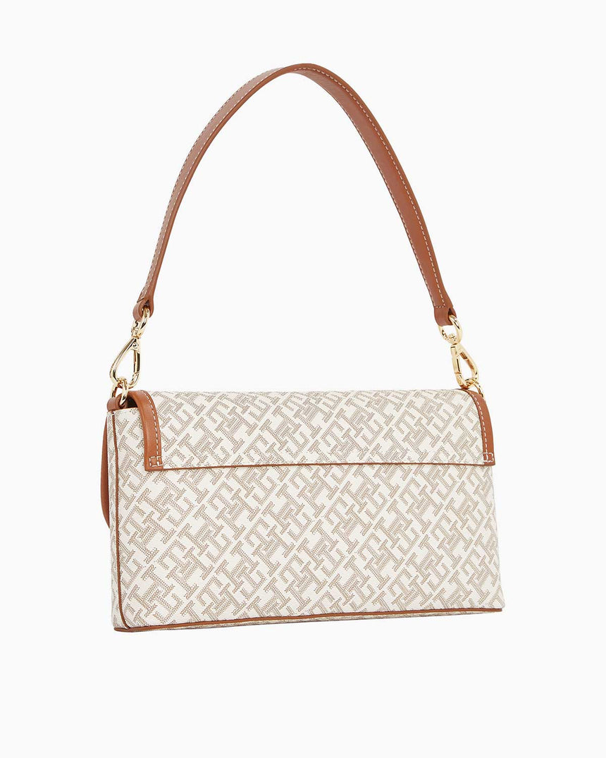 Tommy Hilfiger Monoplay Flap Çapraz Askılı Çanta Safari Canvas