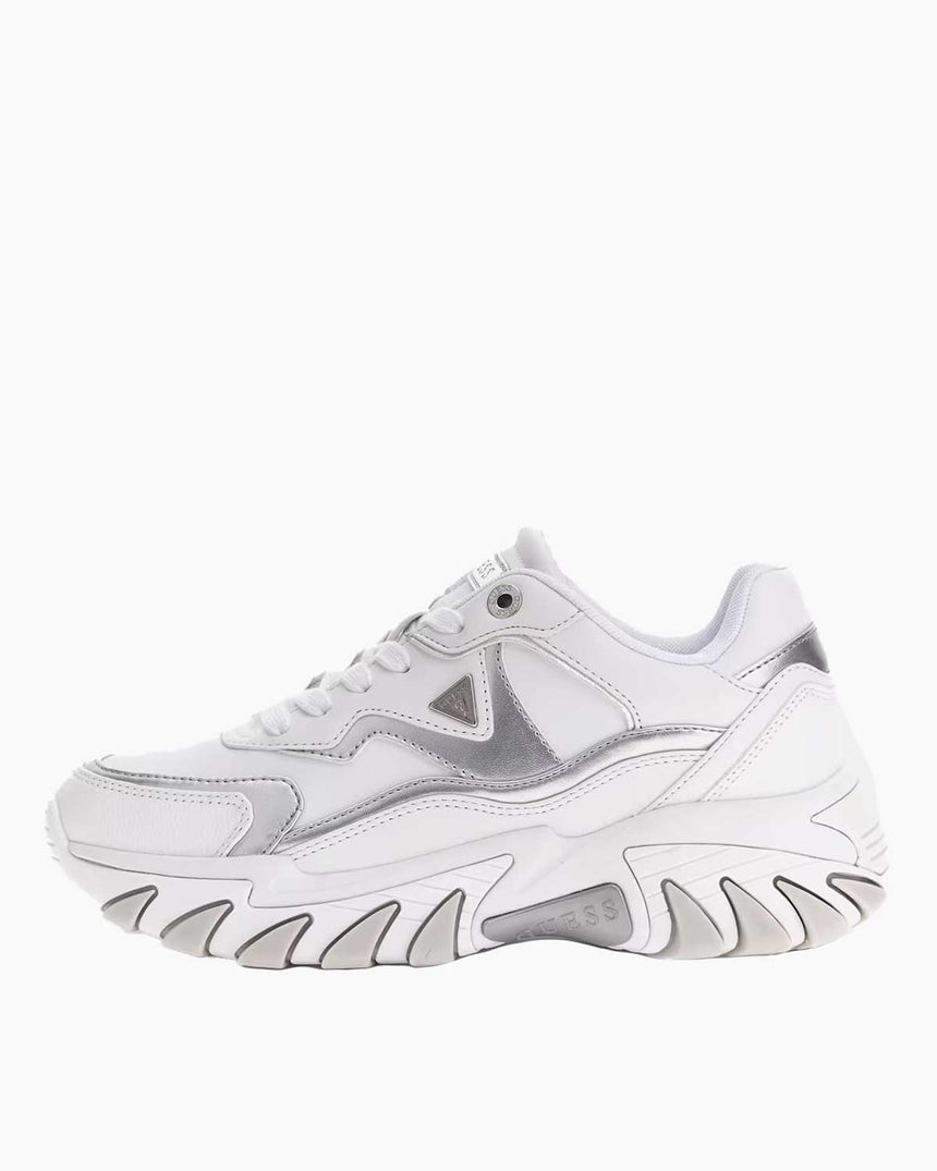 Guess Logolu Running Sneaker White - Silver