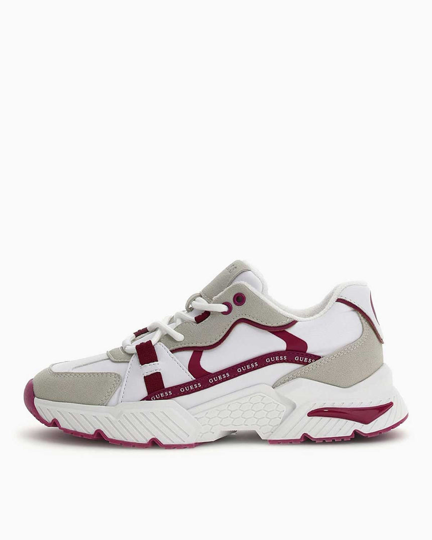 Guess Carrli5 Logolu Sneaker White Magenta