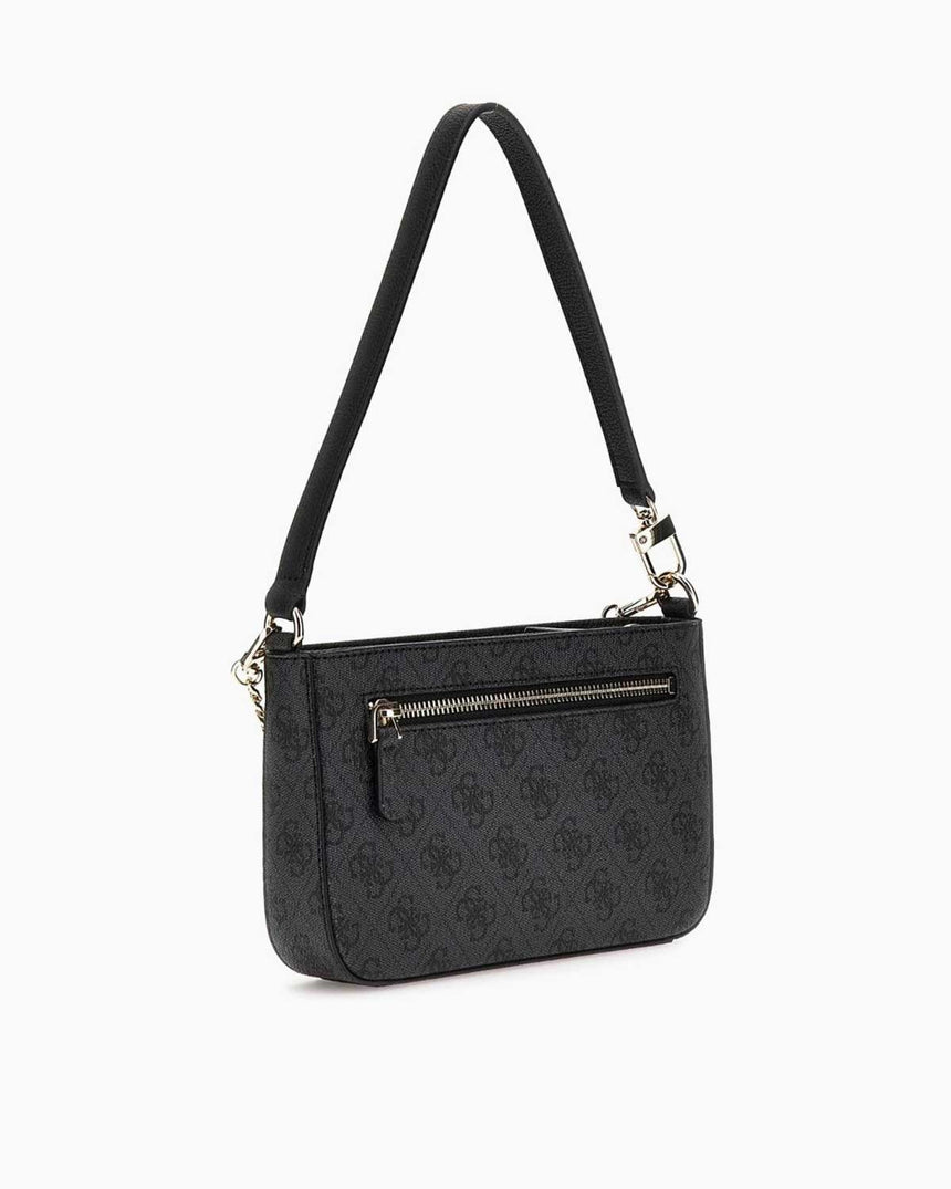 Guess Noelle Mini Top Omuz Çantası Coal Logo