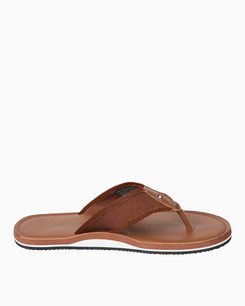 Tommy Hilfiger Logolu Beach Flip Flops Terlik Winter Cognac