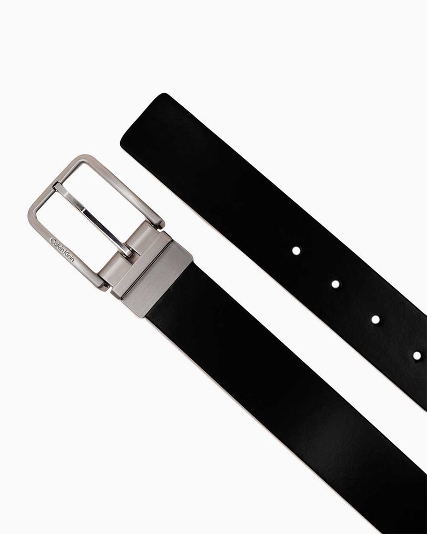 Calvin Klein Warmth Logolu Kemer Ck Black Smooth/Dark Brown Smooth