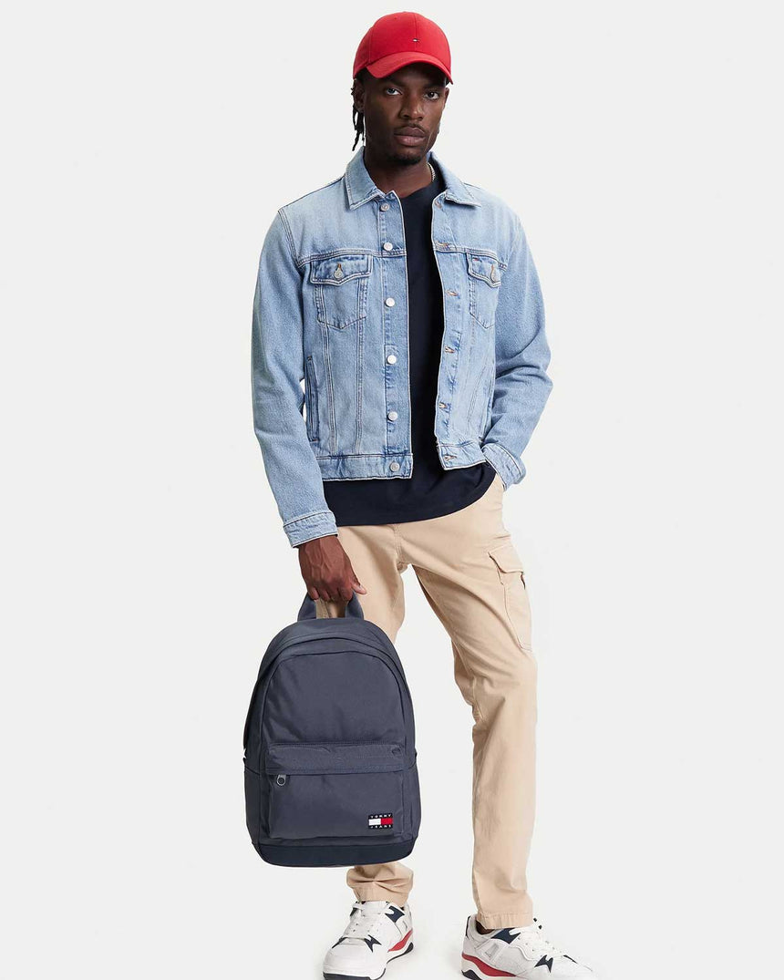 Tommy Hilfiger Ess Gündelik Ön Cepli Erkek Sırt Çantası Navy Fleet