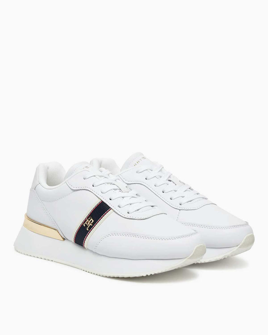 Tommy Hilfiger Arlene Dokuma Kadın Koşucu Sneaker White