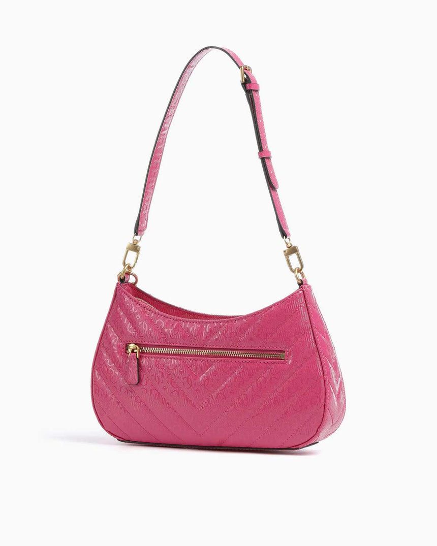 Guess Jania Top Logolu Omuz Çantası Fuchsia