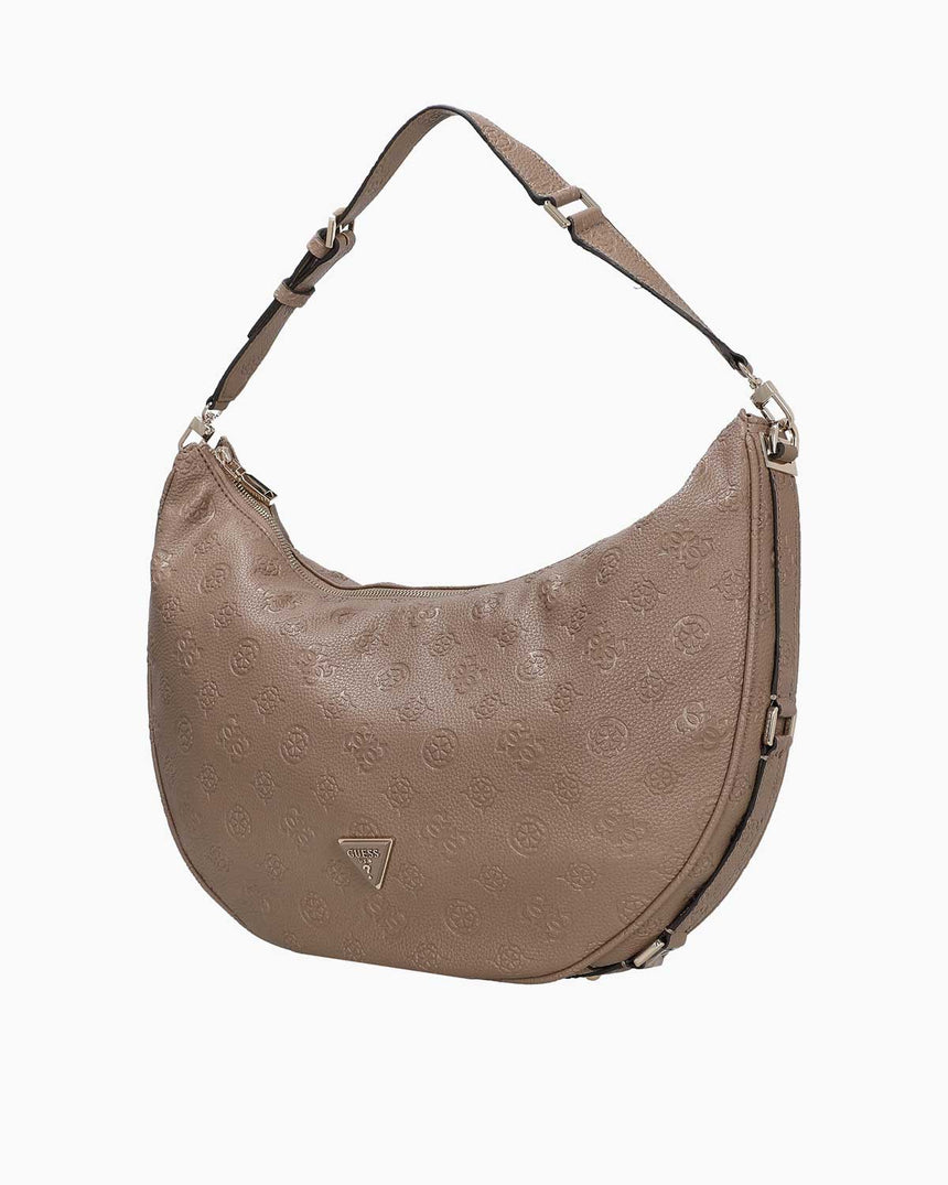 Guess Cresedia Large Hobo Omuz Çantası Dark Taupe