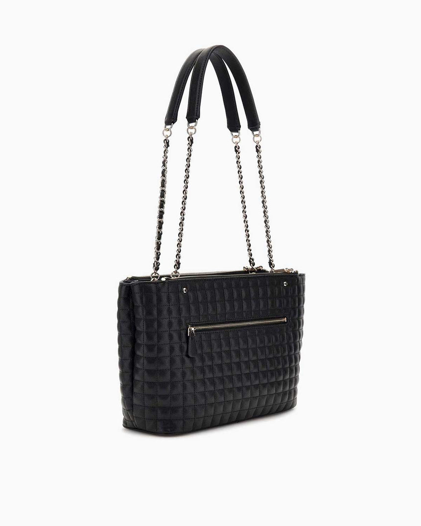 Guess Nadira Kapitoneli Kadın Shopper Çanta Black