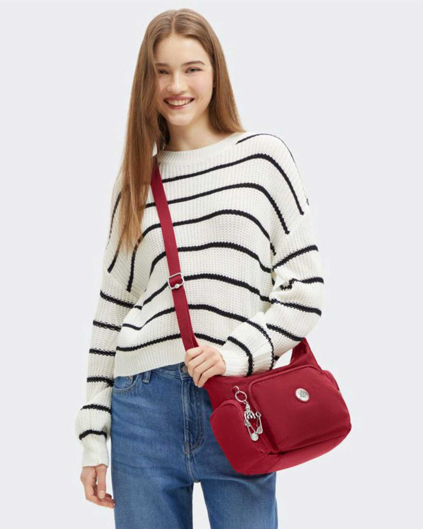 Kipling Gabbie S Basic Elevated Çapraz Askılı Çanta Red Wine
