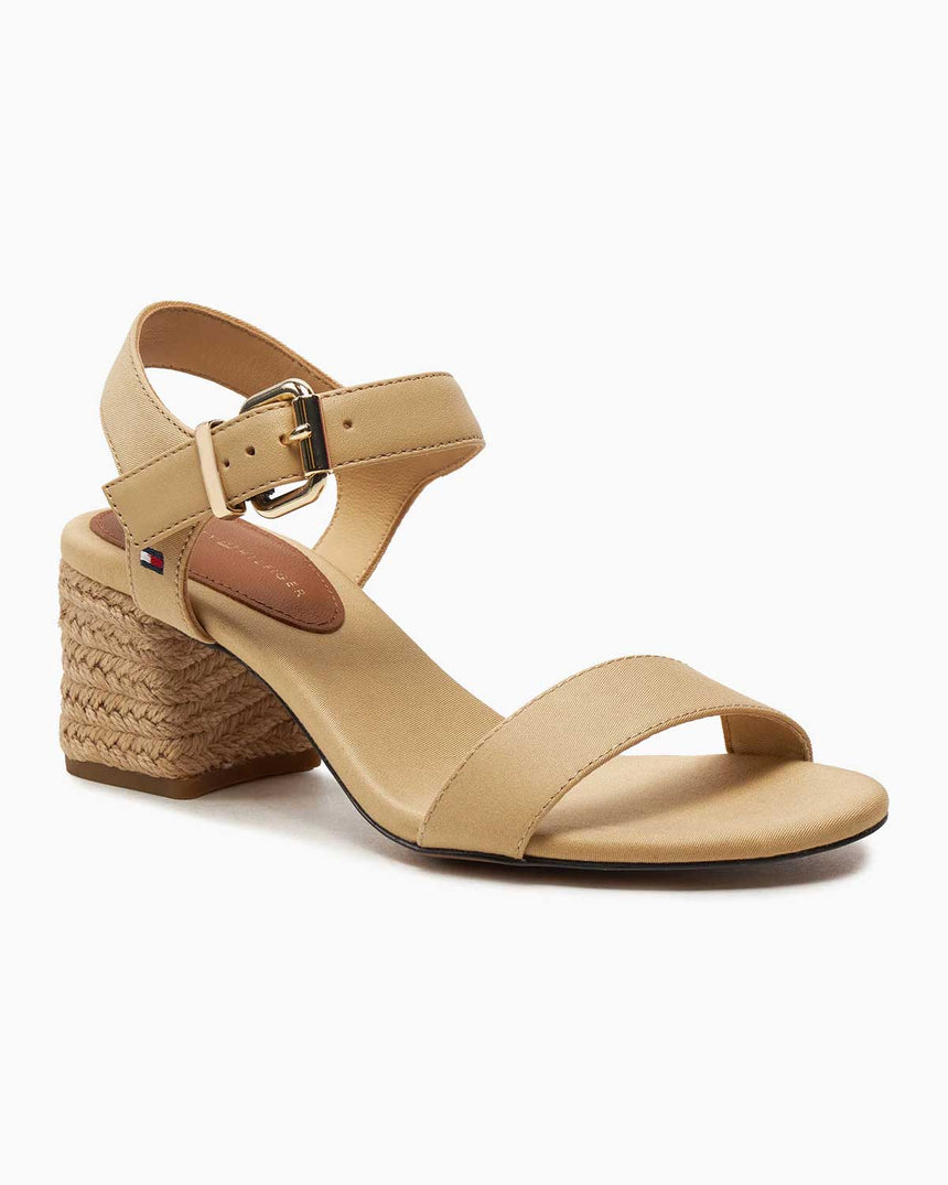 Tommy Hilfiger Block Mid Heel Topuklu Sandalet Beige