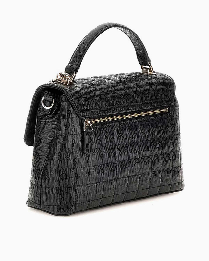 Guess Yarmilla Top Handle Logolu El Çantası Black