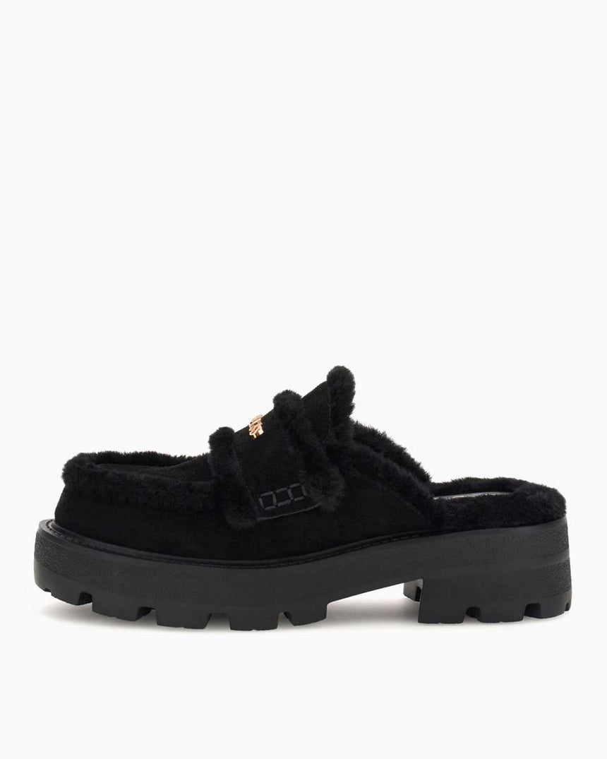 Guess Yaneta Kadın Deri Karışımlı Terlik Black