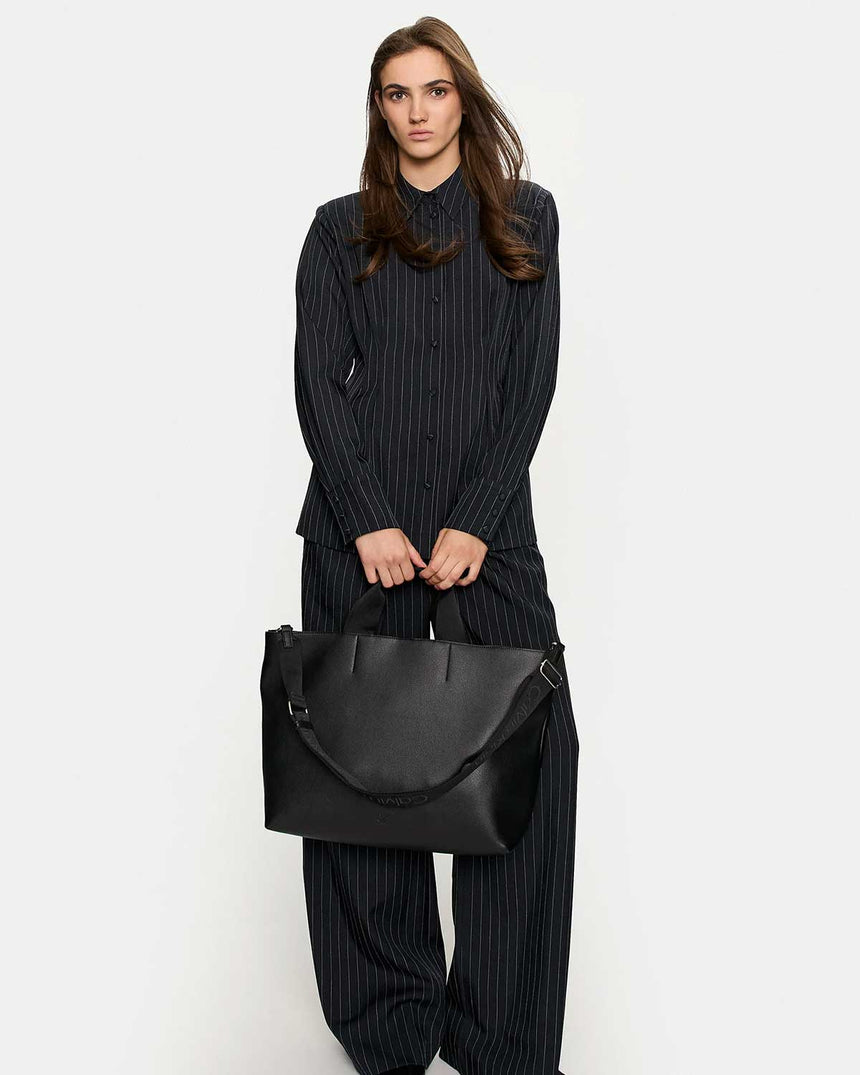 Calvin Klein Jeans Over Webbing Tote El Çantası Black