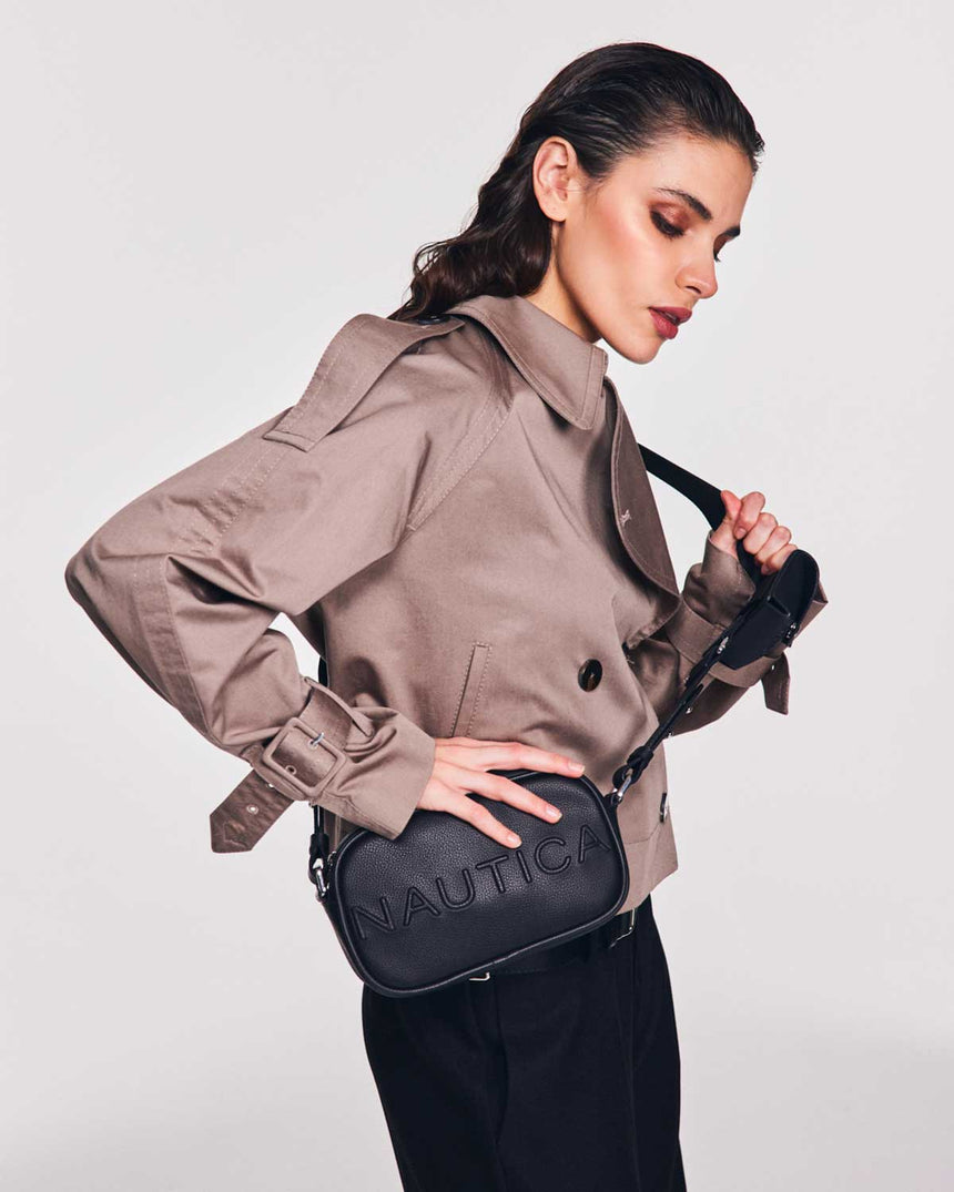 Nautica Mini Cüzdan Detaylı Çapraz Askılı Çanta Siyah