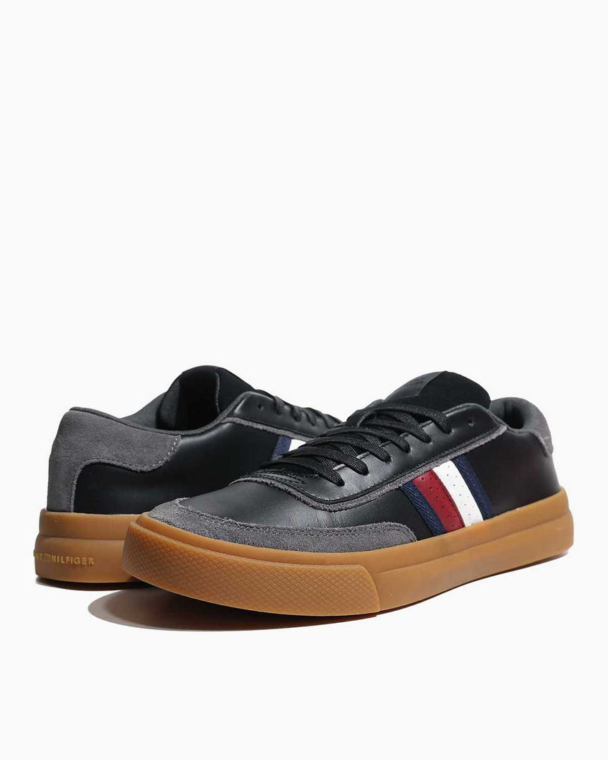 Tommy Hilfiger Cupset 1A2 LTH Mix Erkek Sneaker Black