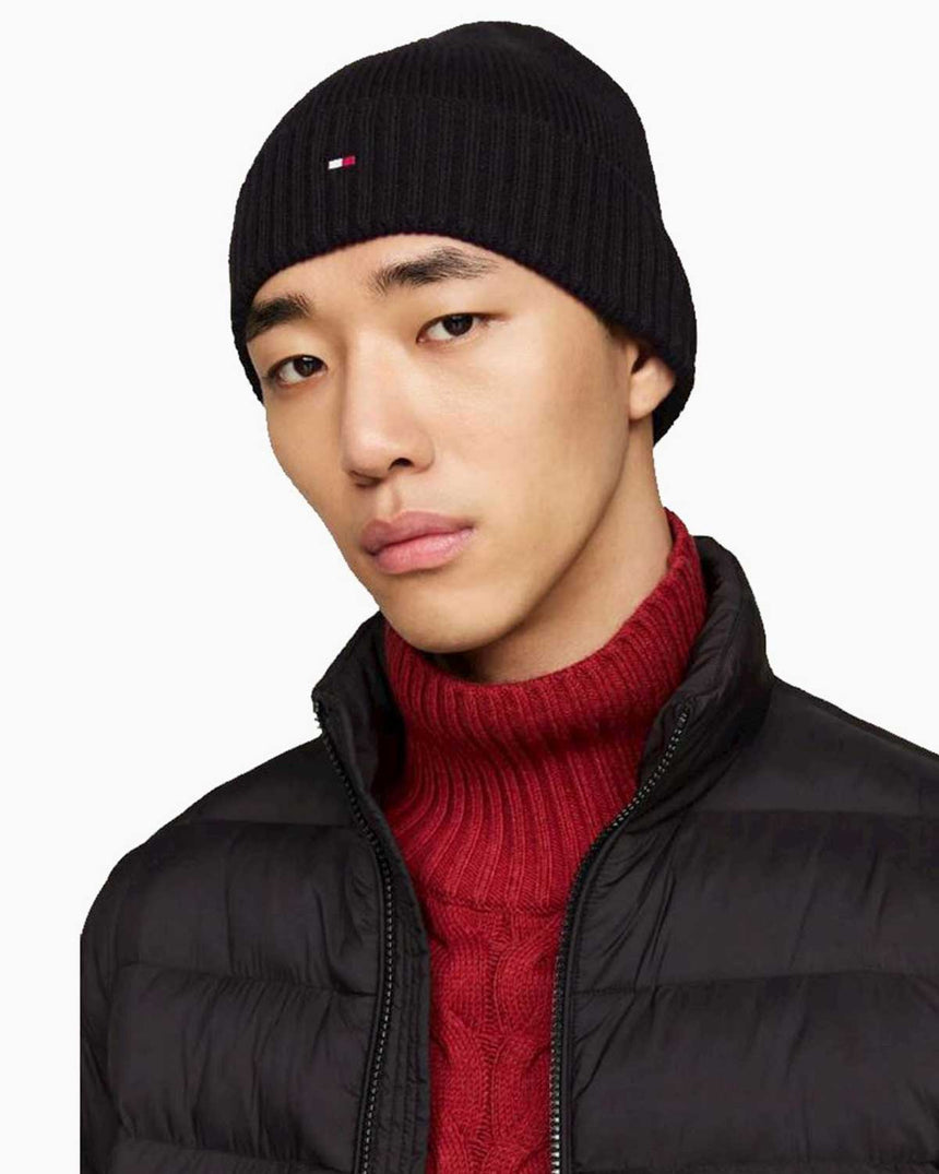 Tommy Hilfiger Flag Cotton Beanie Bere