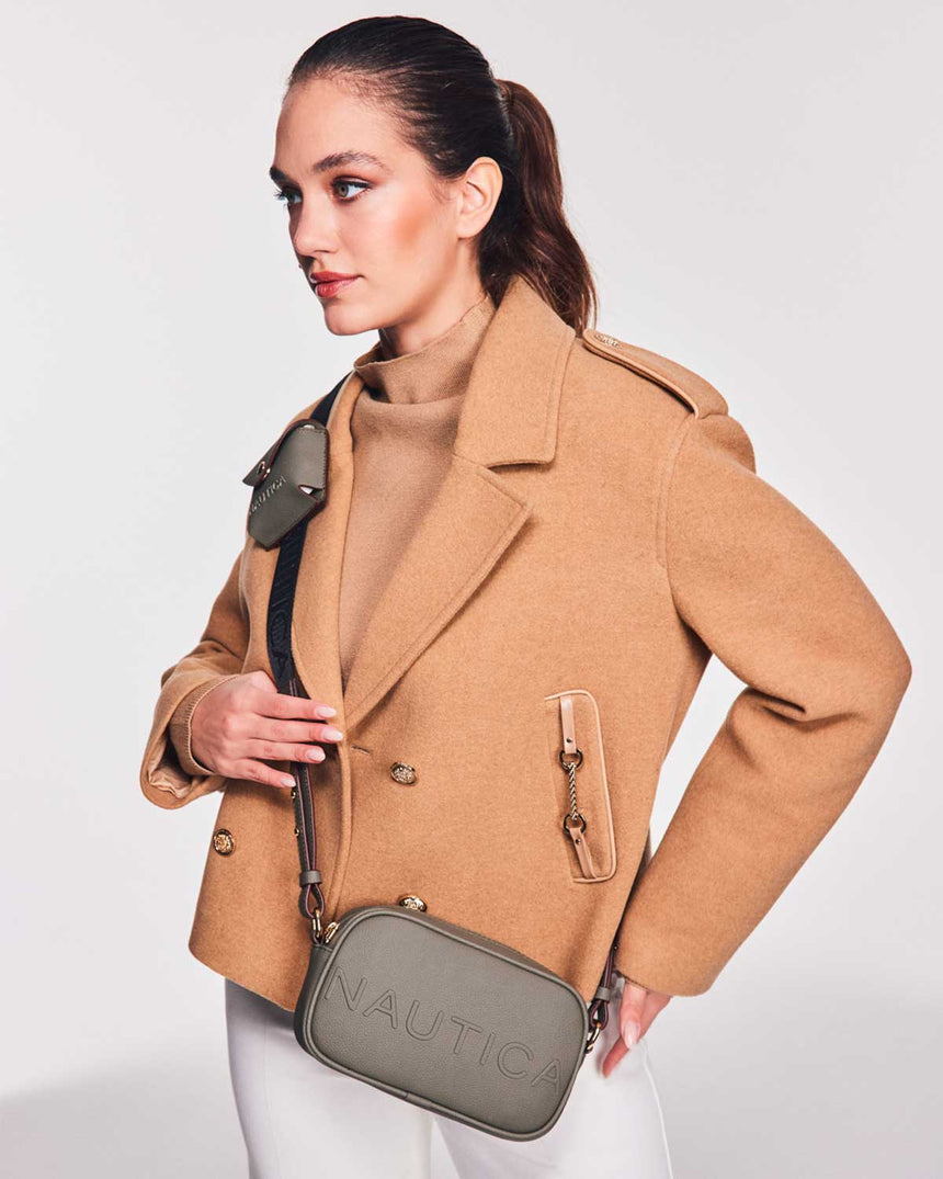 Nautica Mini Cüzdan Detaylı Çapraz Askılı Çanta Açık Haki