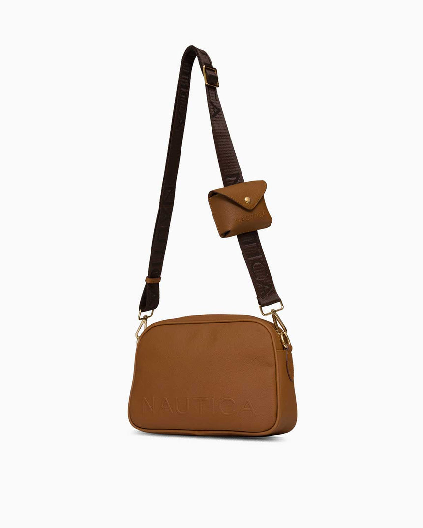Nautica Mini Cüzdan Detaylı Çapraz Askılı Çanta Taba